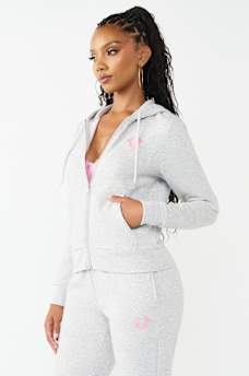 GLITTER BUDDHA CLASSIC ZIP HOODIE, image 4