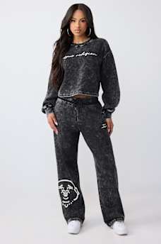 WASHED STRAIGHT LEG SWEATPANT, image 2