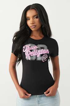 CRYSTAL HORSESHOE CREWNECK TEE, image 2
