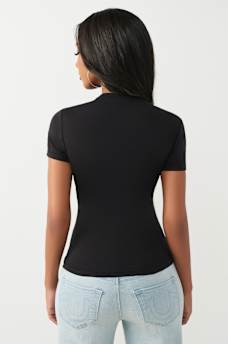 CRYSTAL HORSESHOE CREWNECK TEE, image 5