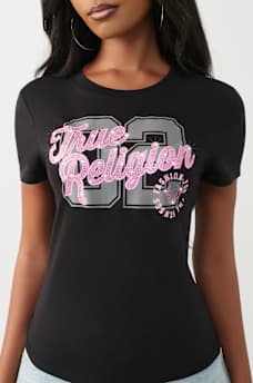 CRYSTAL HORSESHOE CREWNECK TEE, image 1