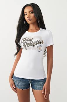 CRYSTAL HORSESHOE CREWNECK TEE, image 2