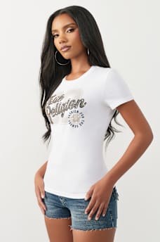 CRYSTAL HORSESHOE CREWNECK TEE, image 4