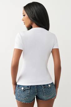 CRYSTAL HORSESHOE CREWNECK TEE, image 5