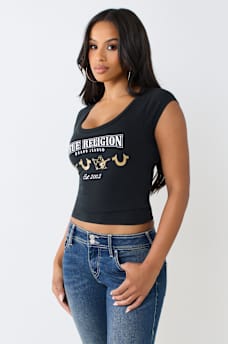 SCOOP NECK BABY TEE