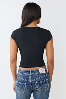 SCOOP NECK BABY TEE