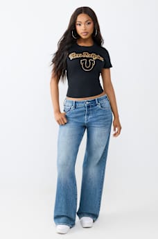GLITTER RELAXED SHRUNKEN TEE