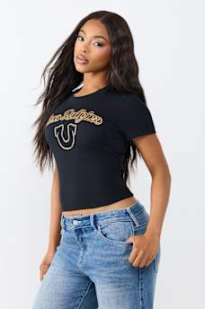 GLITTER RELAXED SHRUNKEN TEE