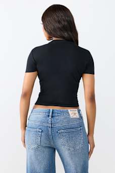 GLITTER RELAXED SHRUNKEN TEE