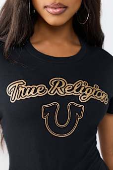GLITTER RELAXED SHRUNKEN TEE
