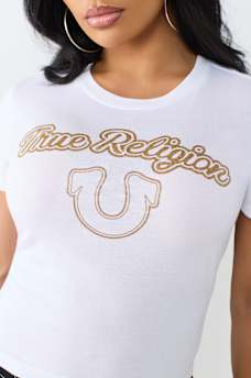GLITTER RELAXED SHRUNKEN TEE