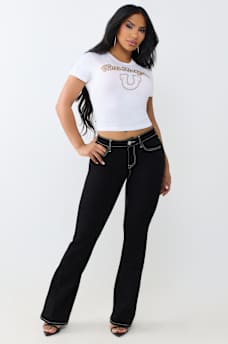 GLITTER RELAXED SHRUNKEN TEE