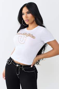GLITTER RELAXED SHRUNKEN TEE