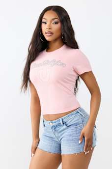 GLITTER RELAXED SHRUNKEN TEE