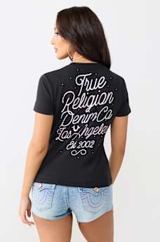 DISTRESSED HORSESHOE CREWNECK TEE