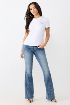 DISTRESSED HORSESHOE CREWNECK TEE