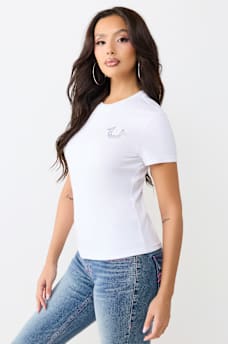 DISTRESSED HORSESHOE CREWNECK TEE