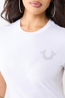 DISTRESSED HORSESHOE CREWNECK TEE