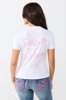 DISTRESSED HORSESHOE CREWNECK TEE