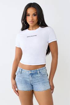 CRYSTAL TIGER RELAXED SHRUNKEN TEE