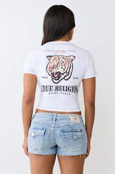 CRYSTAL TIGER RELAXED SHRUNKEN TEE