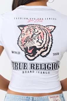 CRYSTAL TIGER RELAXED SHRUNKEN TEE