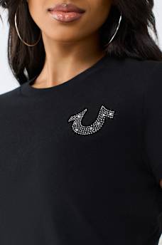 IRIDESCENT LOGO CREWNECK TEE