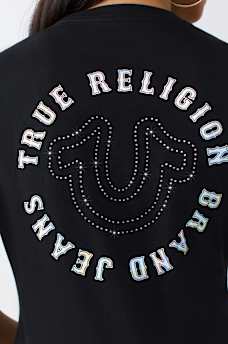 IRIDESCENT LOGO CREWNECK TEE
