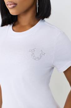 IRIDESCENT LOGO CREWNECK TEE