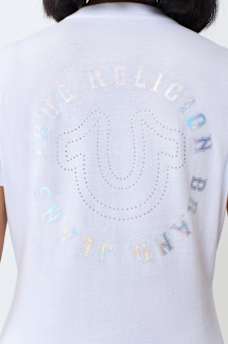 IRIDESCENT LOGO CREWNECK TEE