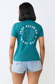 IRIDESCENT LOGO CREWNECK TEE