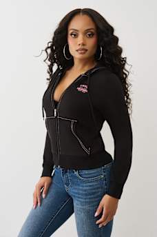 CONTRAST STITCH ZIP HOODIE, image 4