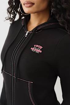 CONTRAST STITCH ZIP HOODIE, image 5