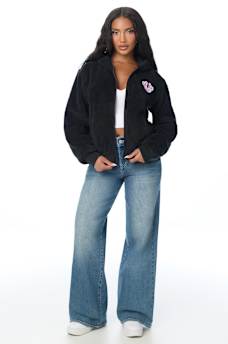 VARSITY SHERPA BOMBER JACKET