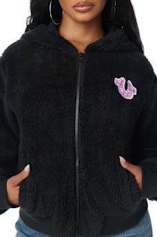 VARSITY SHERPA BOMBER JACKET