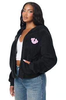 VARSITY SHERPA BOMBER JACKET