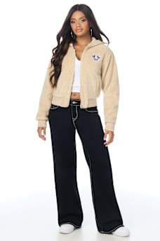 VARSITY SHERPA BOMBER JACKET