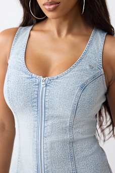 DENIM BUSTIER TOP, image 4