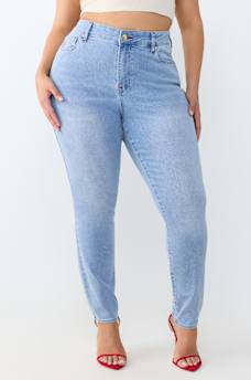 PLUS JENNIE MID RISE CURVY SKINNY JEAN