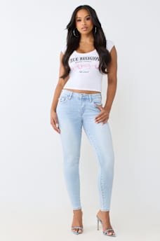 JENNIE MID RISE FLAP CURVY SKINNY JEAN