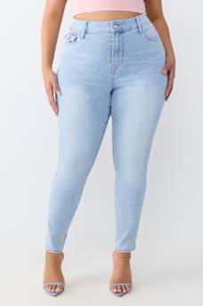 PLUS JENNIE MID RISE FLAP CURVY SKINNY JEAN
