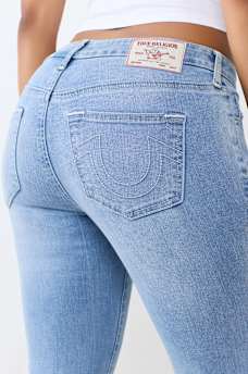 BECCA MID RISE BUTTON-FRONT BOOTCUT JEAN