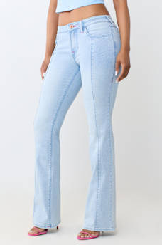 BECCA MID RISE SEAMED FLAP BOOTCUT JEAN