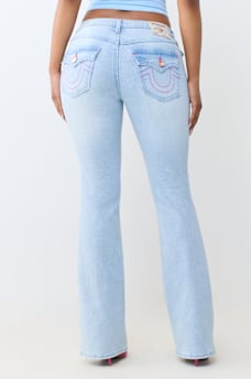 BECCA MID RISE SEAMED FLAP BOOTCUT JEAN