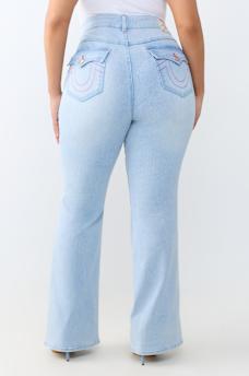 PLUS BECCA MID RISE SEAMED FLAP BOOTCUT JEAN