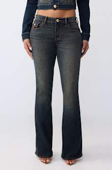 JOEY MID RISE STUDDED FLAP FLARE JEAN, image 2