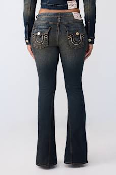 JOEY MID RISE STUDDED FLAP FLARE JEAN, image 5