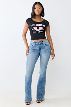 JOEY MID RISE FLAP FLARE JEAN