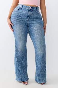 PLUS JOEY MID RISE FLAP FLARE JEAN