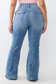 PLUS JOEY MID RISE FLAP FLARE JEAN